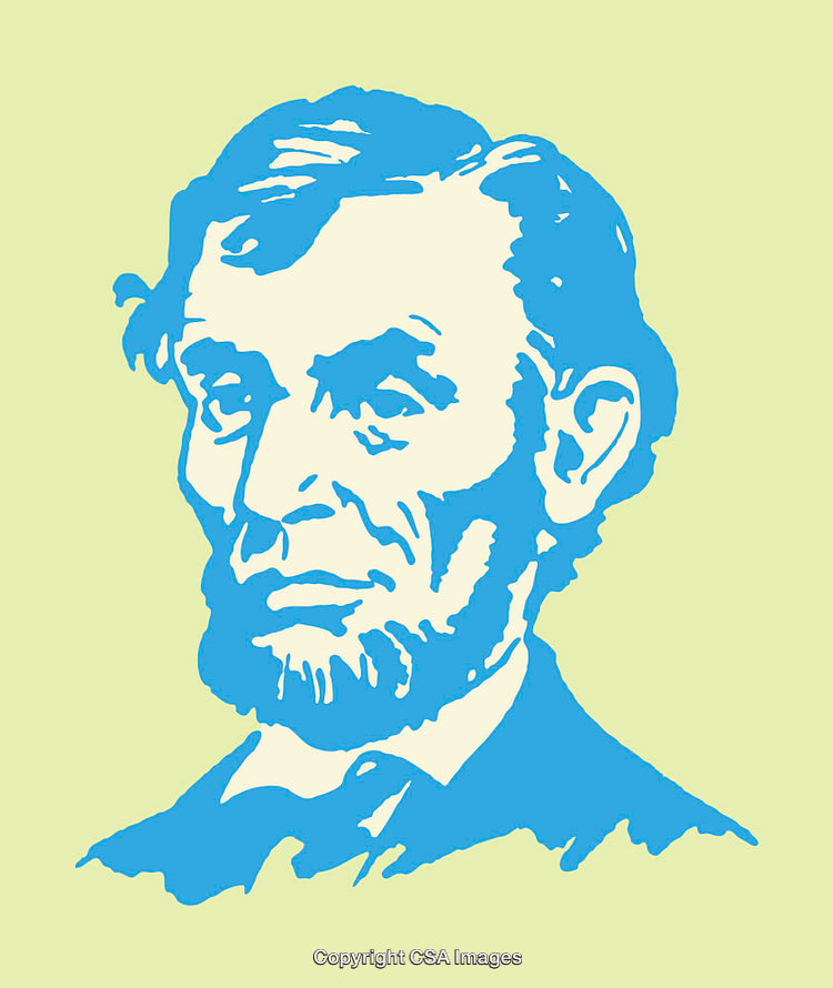 Color Line Art Illustration of a Distinguished Historical Figure