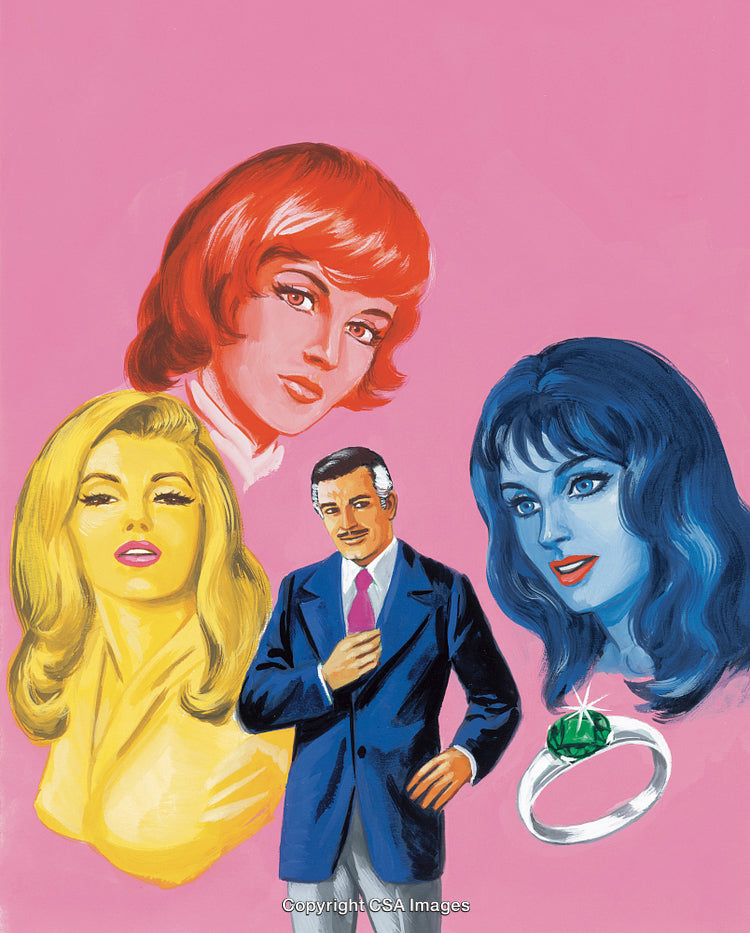 Colorful Pop Art Illustration Featuring Figures in Vibrant Style