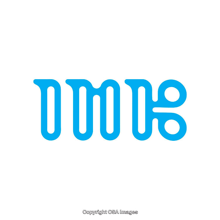 Blue Abstract Logo Design Displaying Curved Letterforms on a White Background