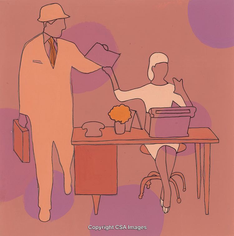 Businessman and Administrative Assistant
