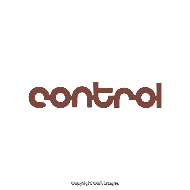 Minimalist Brown Colored Typography Design with the Word 'Control'