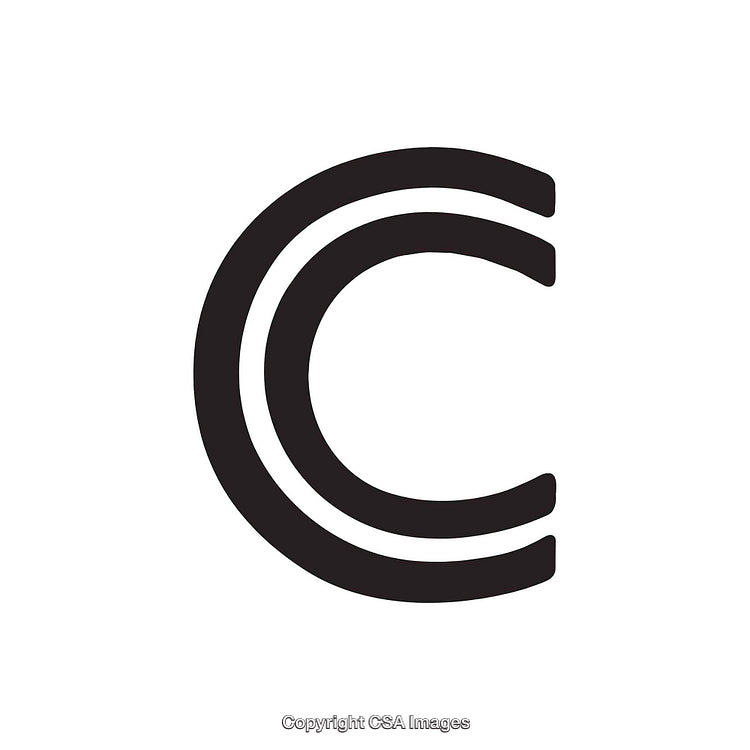 Stylized Letter C Logo Design in Monochrome Minimalistic Style on White Background