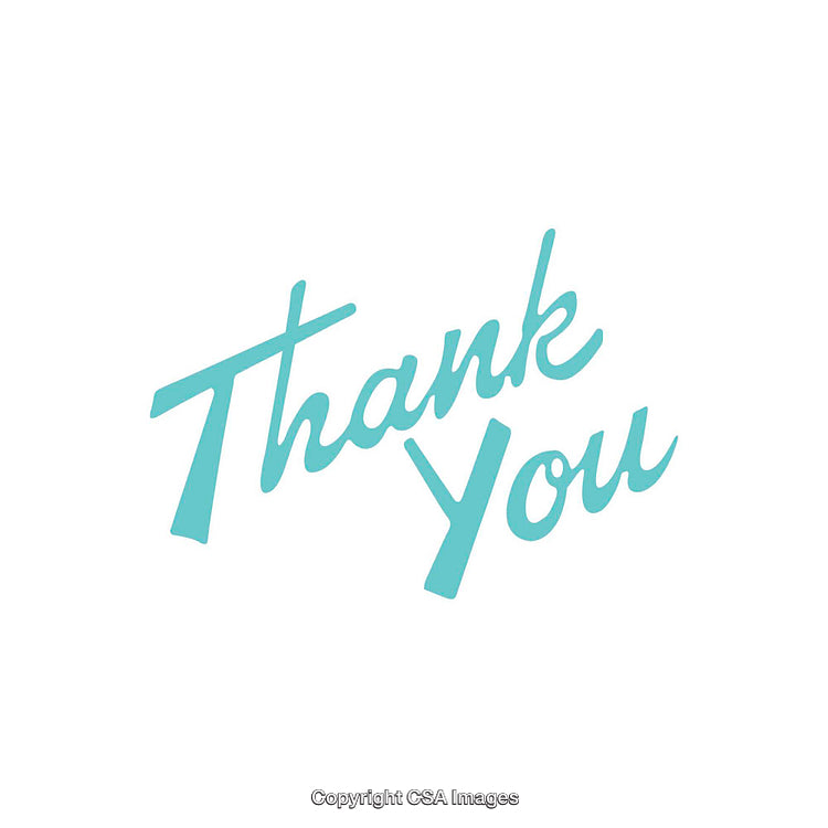 Light Blue Thank You Text on a Minimalist White Background