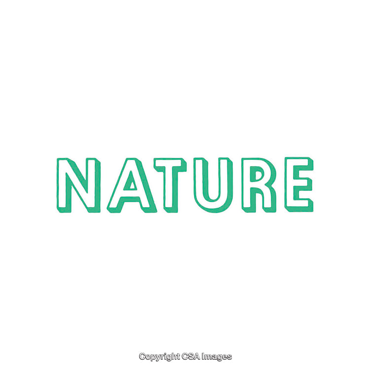 Minimalist Green Text Depicting Nature in a Bold Graphic Design