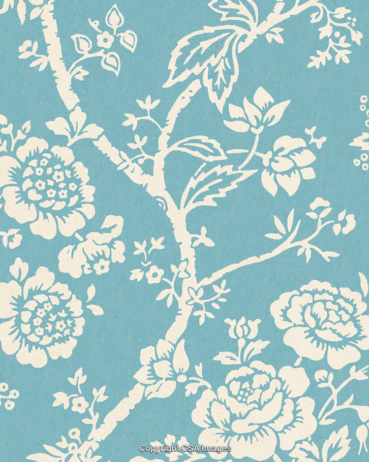 Blue and White Floral Pattern