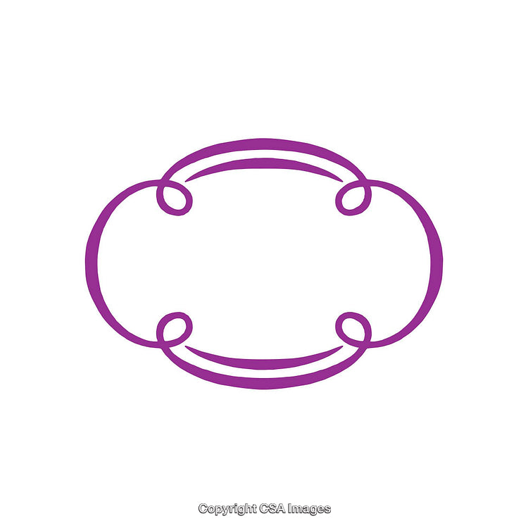 Purple Artistic Emblem Design Featuring Symmetrical Decorative Lines on White Background