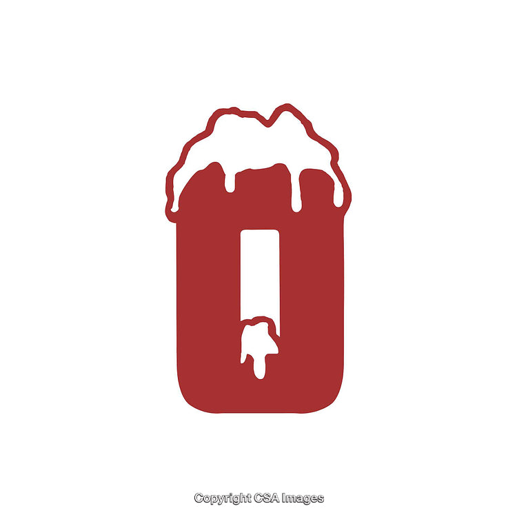 Creative Red Letter O Design With Dripping Texture Effect