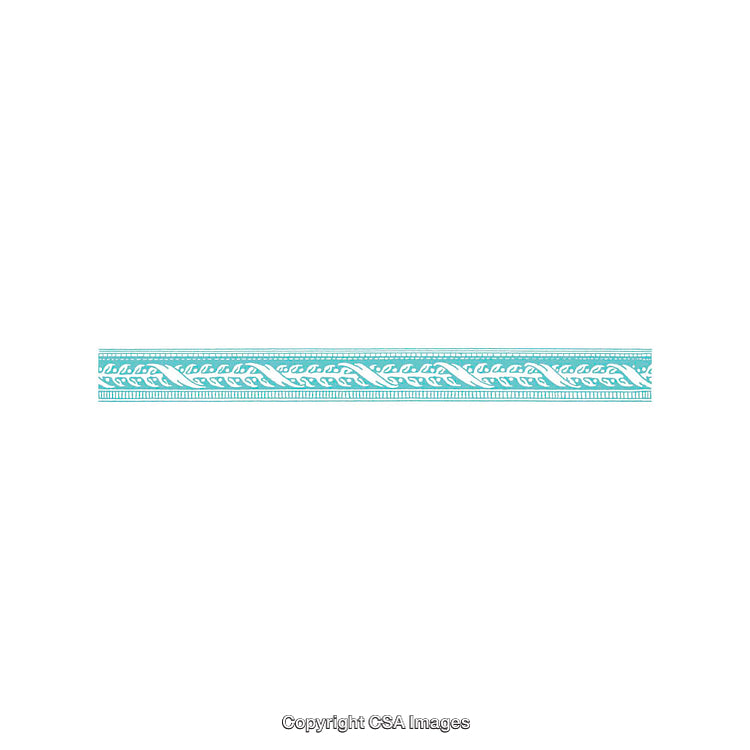 Intricate Aquamarine Ornamental Border Pattern for Design and Craft Projects