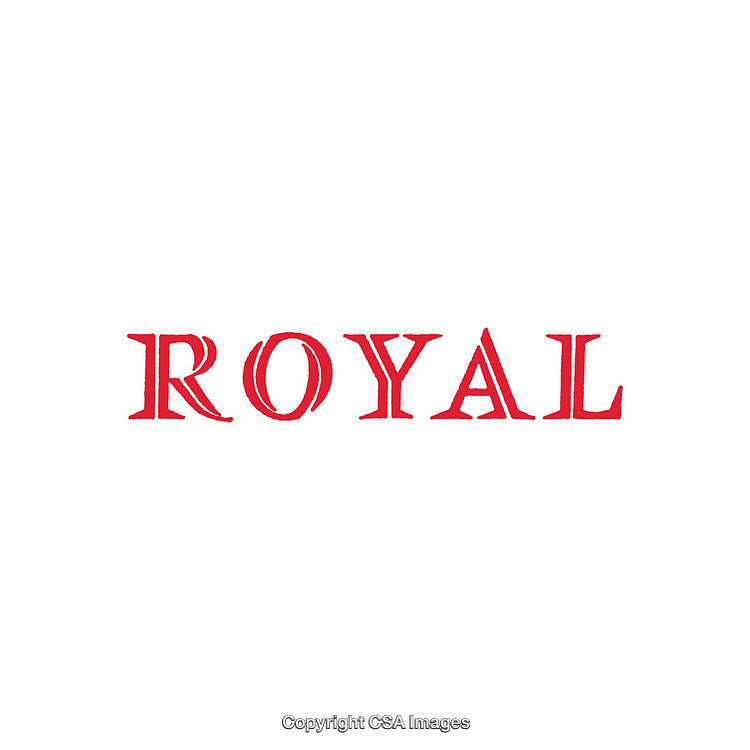 Bold Red Royal Text on White Background for Design Purposes