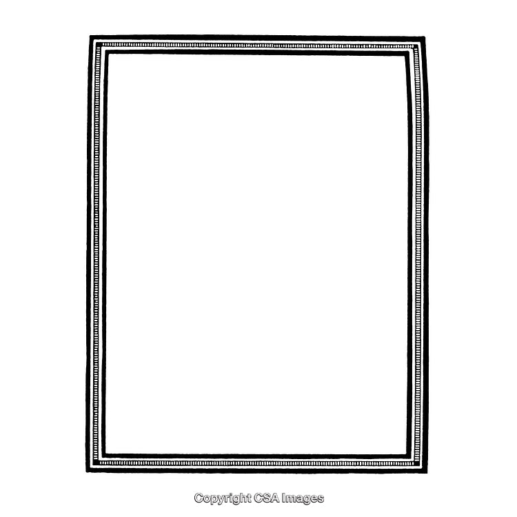 Vintage Black And White Geometric Border Frame