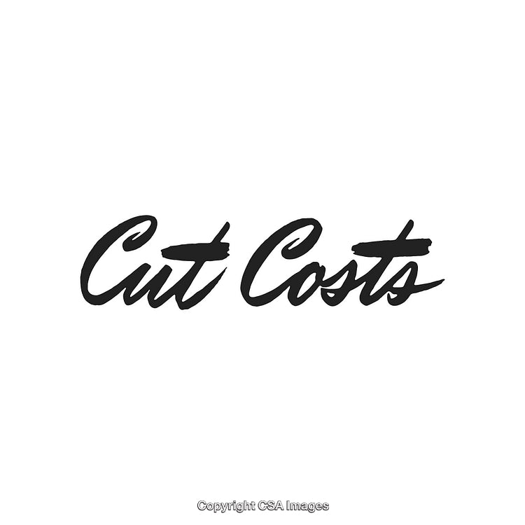 Cut Costs Motivational Typography Design for Business and Financial Savings