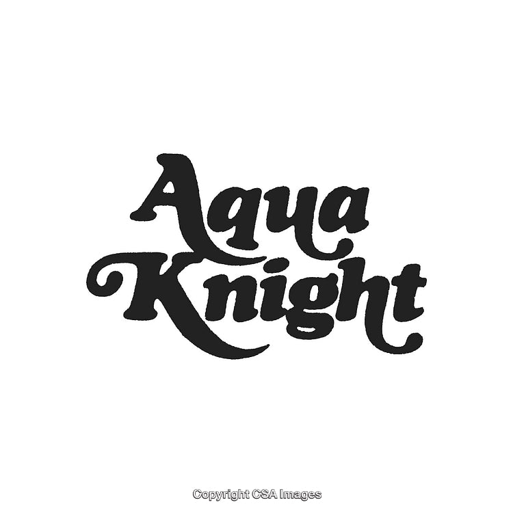 Elegant Calligraphy Typography Design for Aqua Knight with Classic Styling