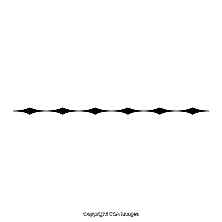 Black and White Decorative Border with Diamond-Shaped Details in Minimal Style