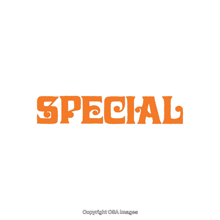 Orange Retro Special Typography on a White Background