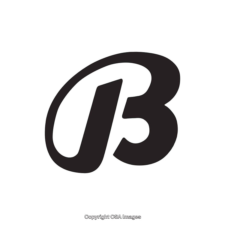 Creative Stylized Black Letter B with Modern Design Elements