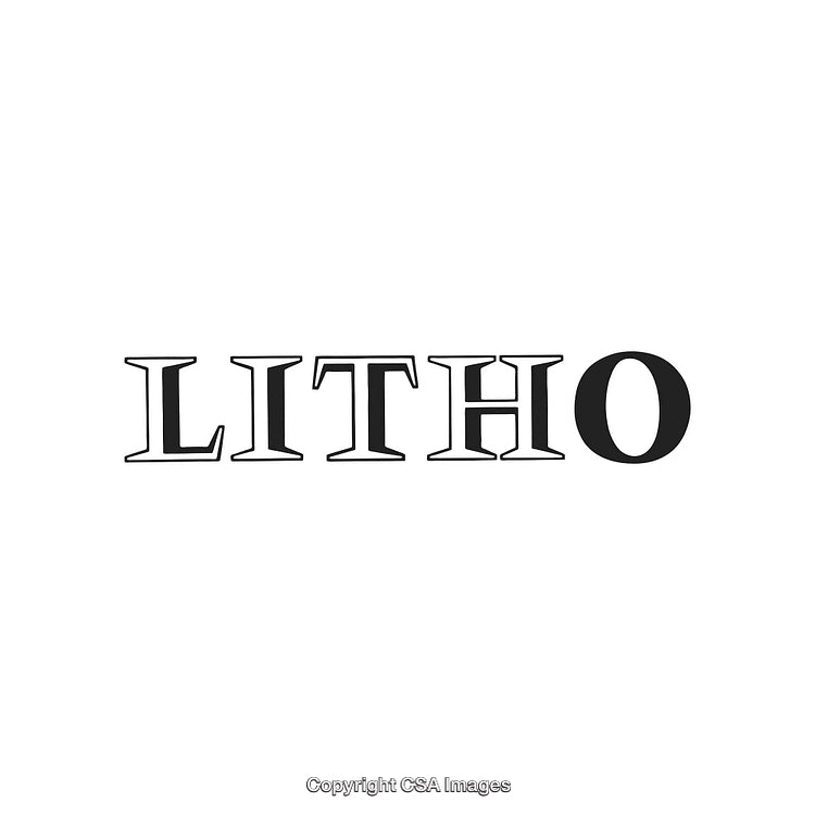 Stylish Text Logo Design Featuring the Word 'LITHO' in Bold Typeface