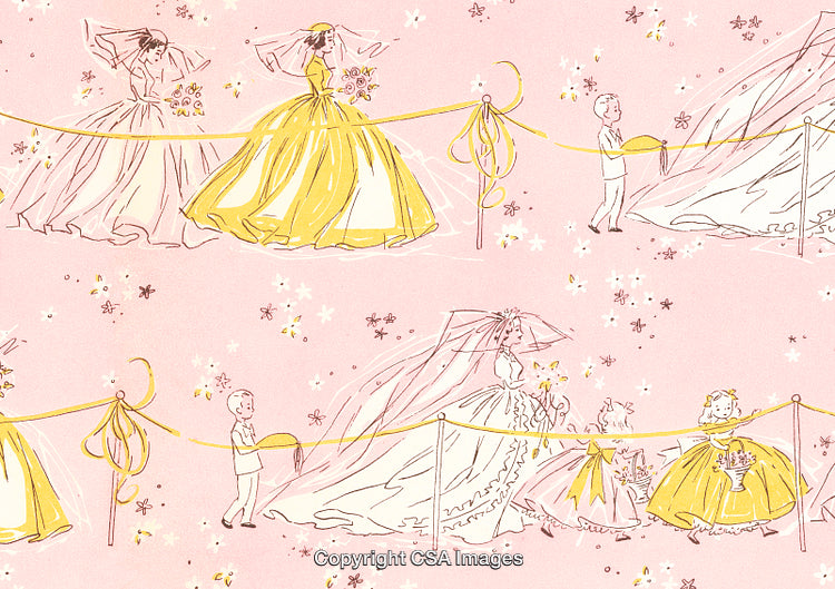 Girls in dresses pattern