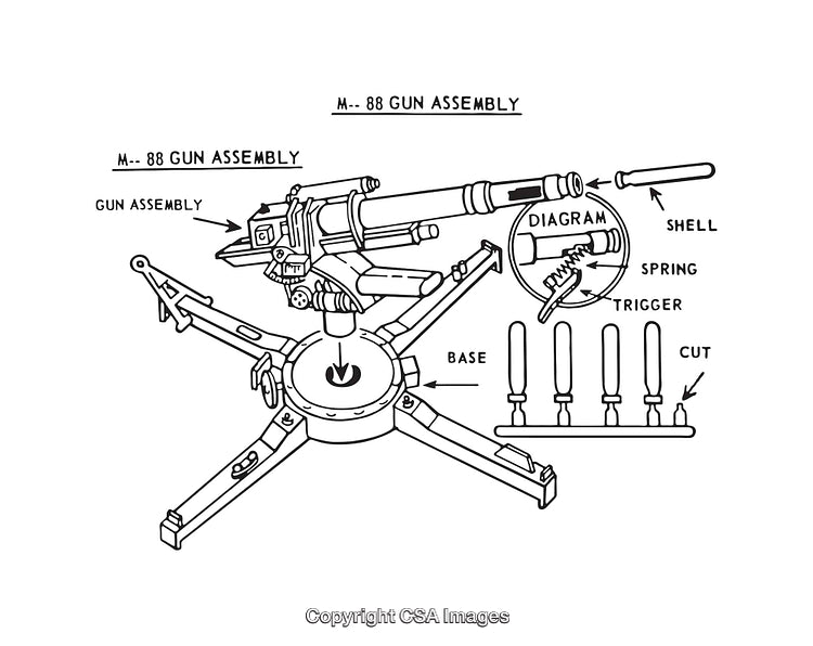 Technical Diagram Depicting Mechanical System Components in Black and White Illustrations