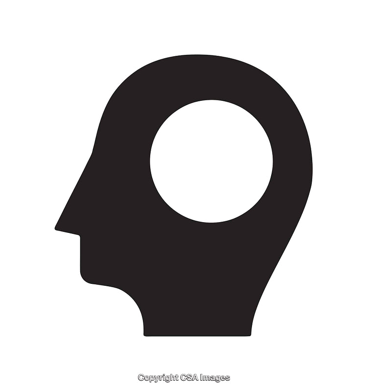 Minimalist Silhouette of a Human Head Illustrating Open Mindedness