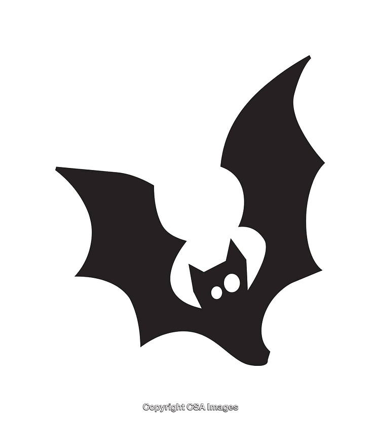 Silhouetted Bat Icon Depicting A Spooky Halloween Theme