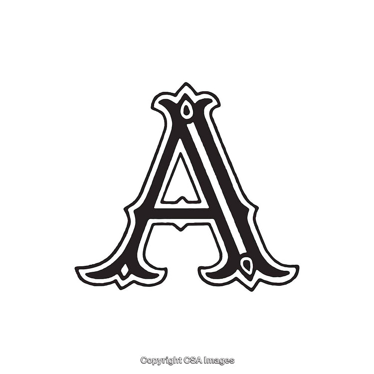 Intricate Vintage Style Letter A Illustration with Elegance