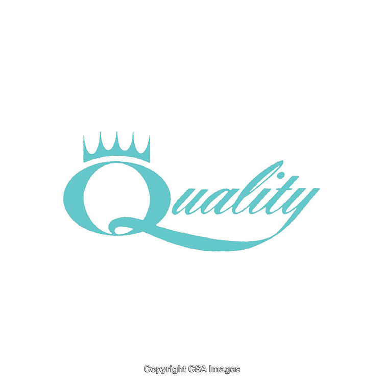 Elegant Crowned Quality Logo in Captivating Turquoise Hue