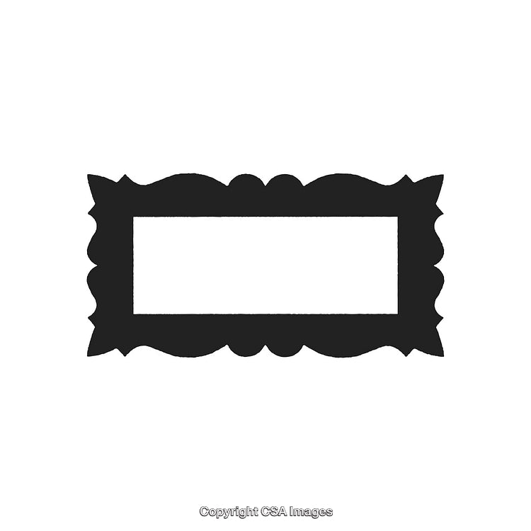 Black And White Ornamental Border with Decorative Frame Design
