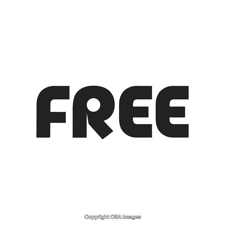Minimalist Black Text Design Emphasizing the Concept of Free Offers