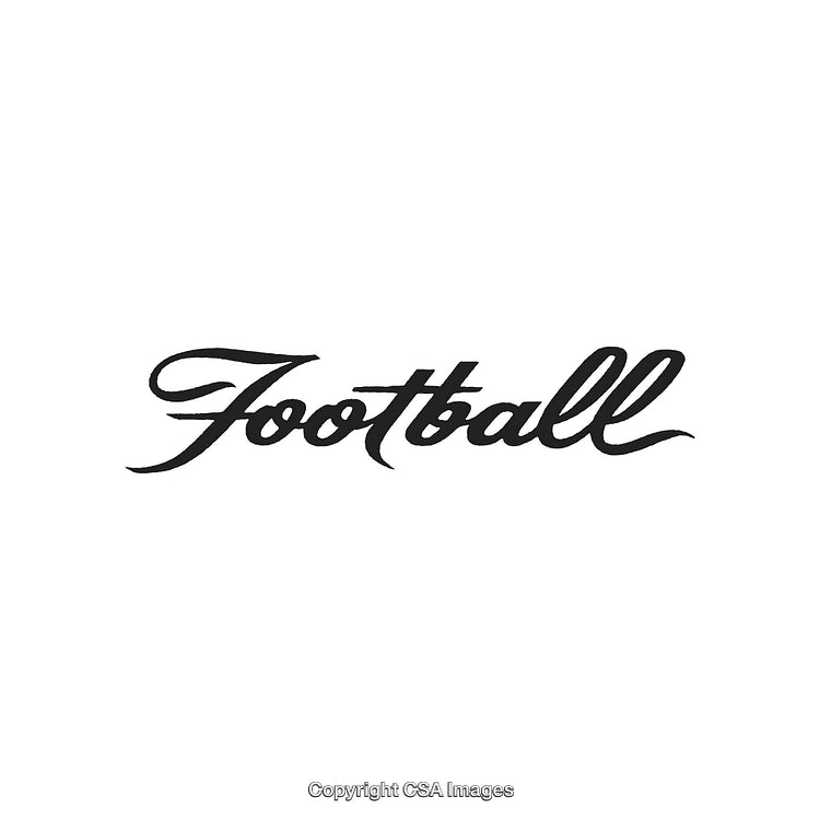 Elegant Handwritten Typography Featuring the Word 'Football' in Cursive Script