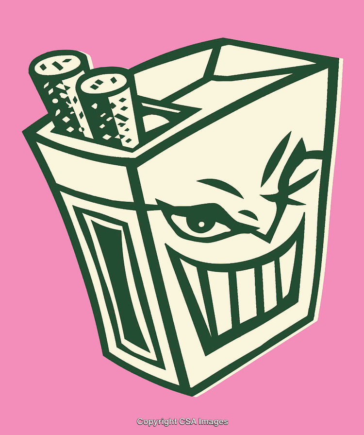 Playful Cartoon Illustration of Boxed Snack with Expressive Design