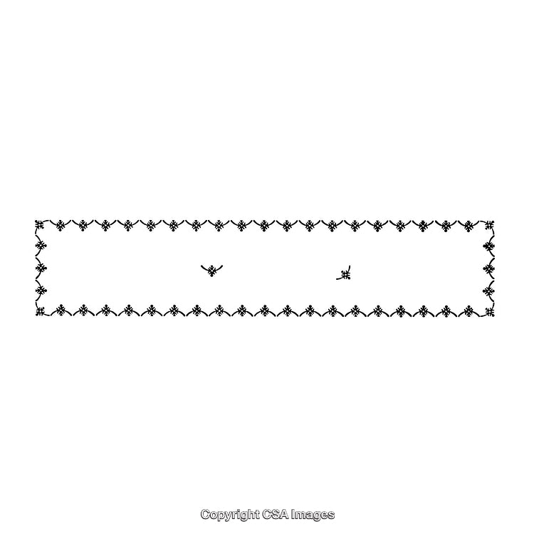 Elegant Black and White Geometric Decorative Border Design