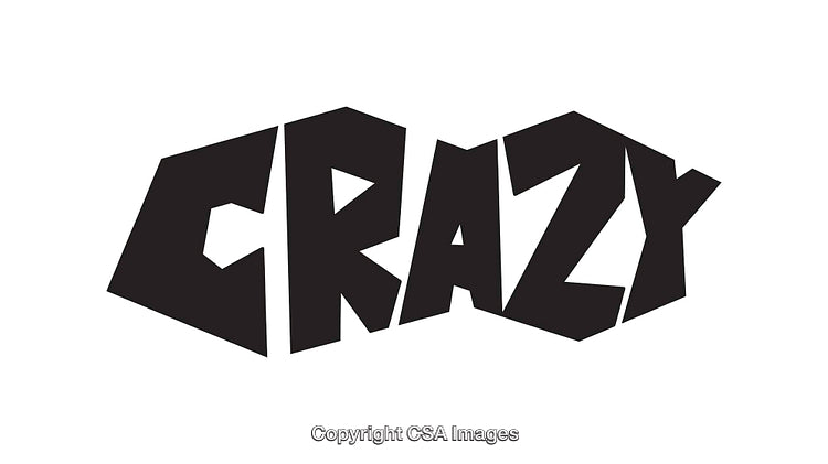 Creative Black and White Text Illustration with Bold Shapes