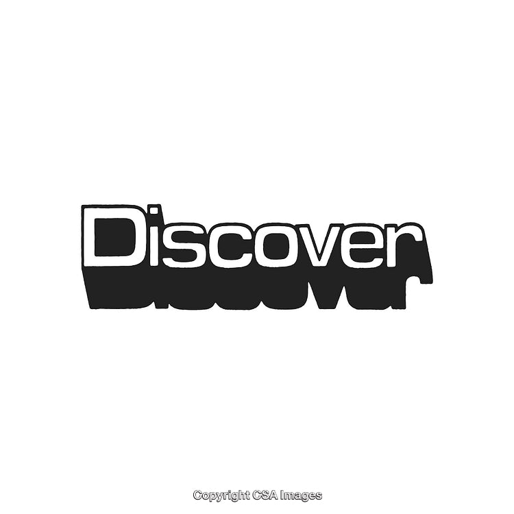 Bold Discover Text Logo with Shadow Effect and Minimal Design