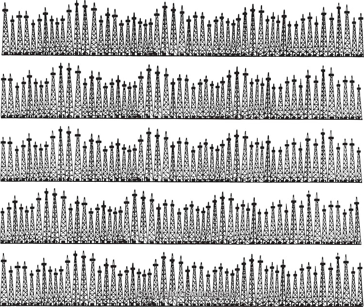 Black and White Industrial Tower Background in Detailed Pattern Illustration