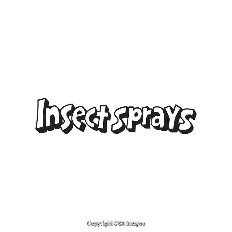Black And White Stylized Text Saying 'Insect Sprays'