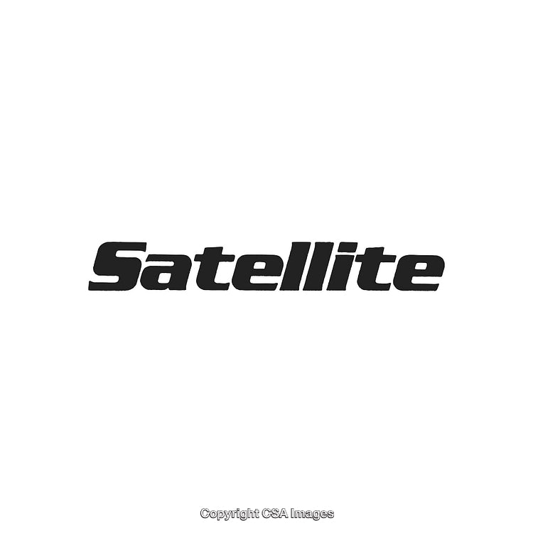 Minimalist Typographic Design Featuring the Word Satellite in Bold Stylized Lettering