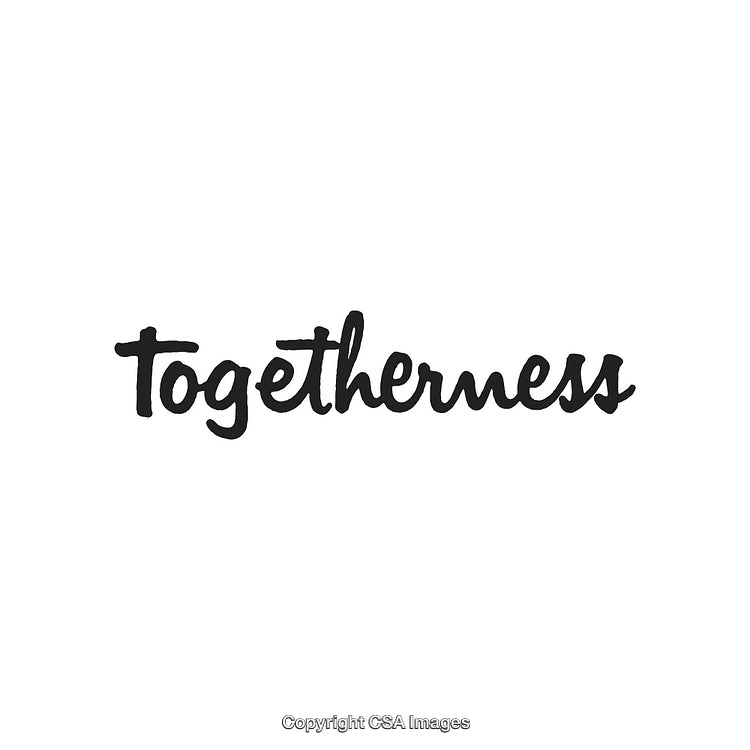Calligraphy Script Illustrating the Concept of Connection and Togetherness