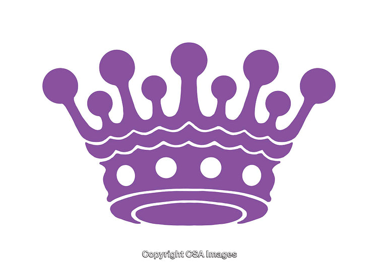 Purple Icon Crown Design Depicting Royalty and Elegance with Bold Graphics