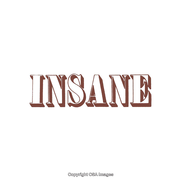 Vintage Styled Typography of the Word Insane in Bold Design
