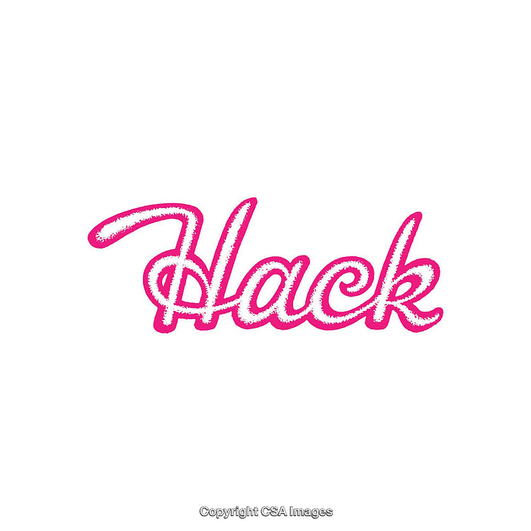 Stylized Pink Calligraphy Text Isolated Over White Background