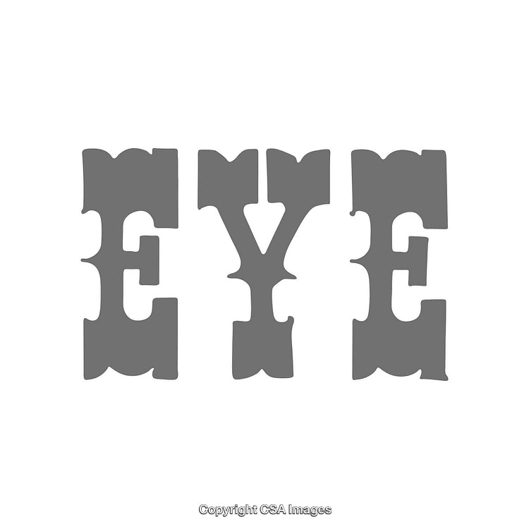 Stylish Word Graphic Design Featuring the Word Eye