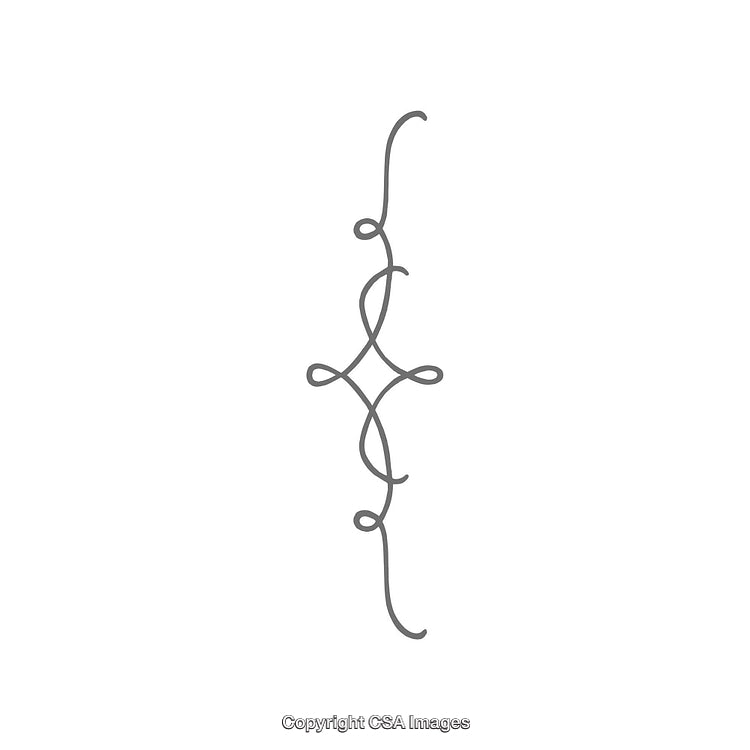 Elegant Abstract Line Art Ornament on Minimalist White Background