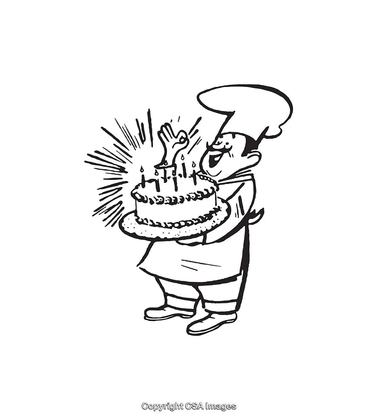 Chef Holding Birthday Cake With Candles and Celebrating Joyful Occasion