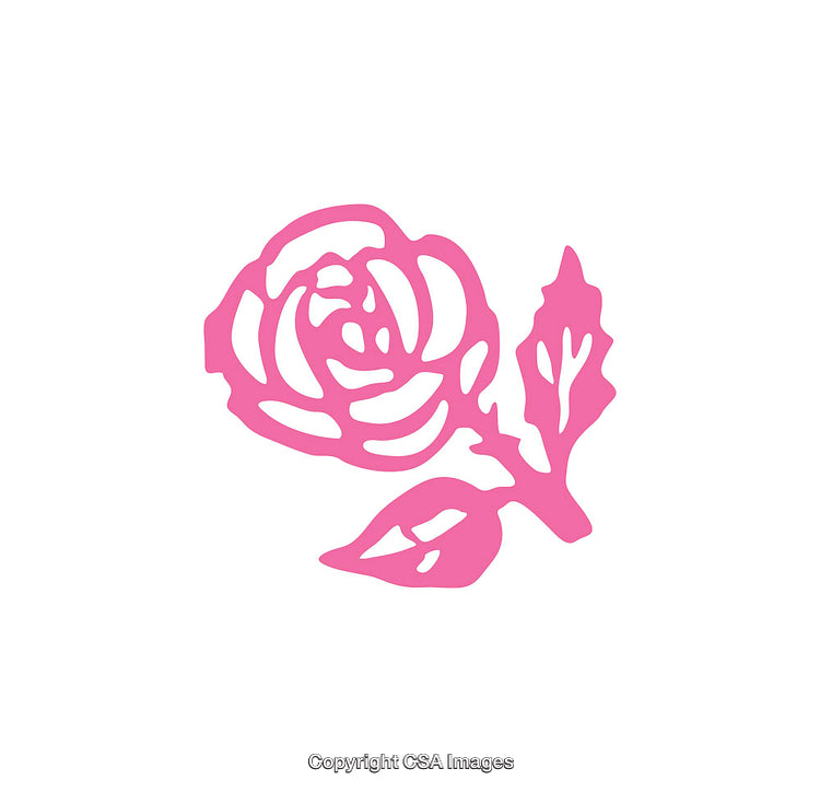 Elegant Pink Rose Icon with Minimalist Floral Design