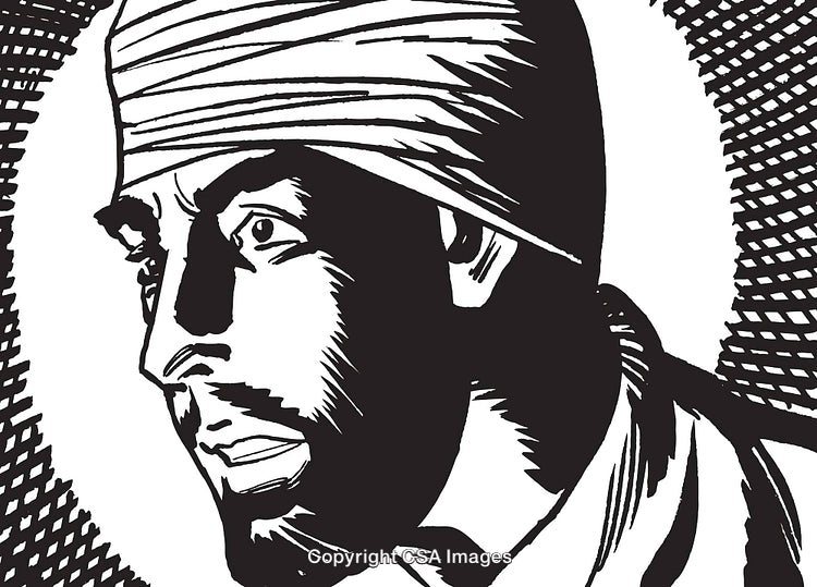 Black and White Portrait of a Man Expressing Intensity and Focus