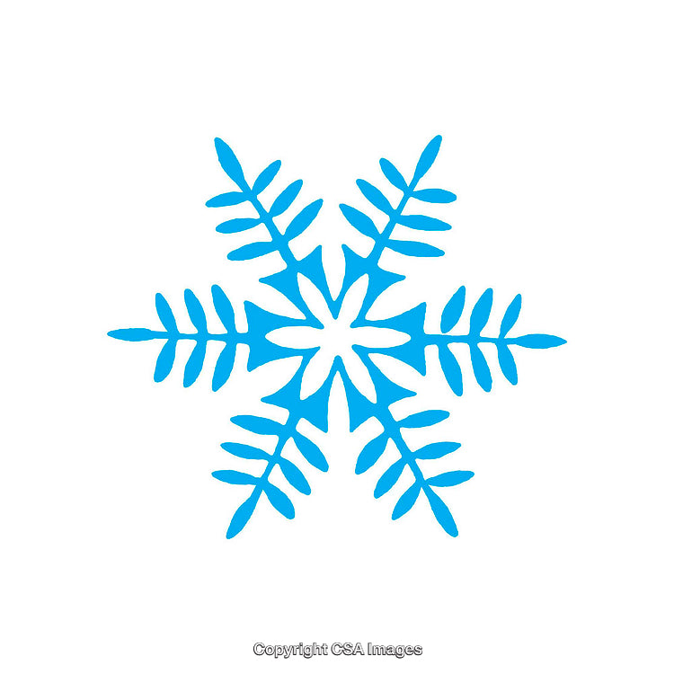 Blue Snowflake Icon Design on a Clean White Background