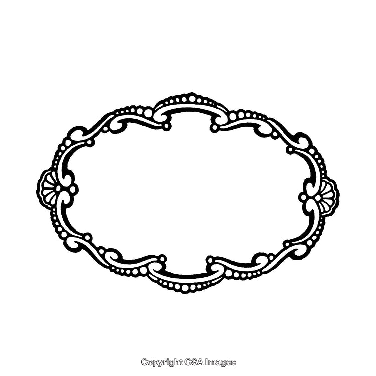 Elegant Black and White Decorative Border with Ornate Design