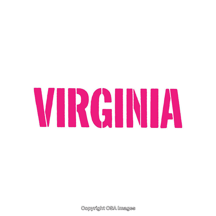 Pink Virginia Text Graphic Design with Simple Modern Style