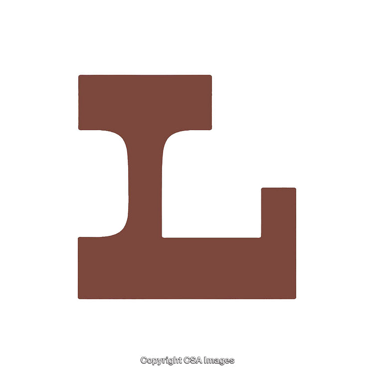 Bold Brown Letter L Symbol on a Clean White Background