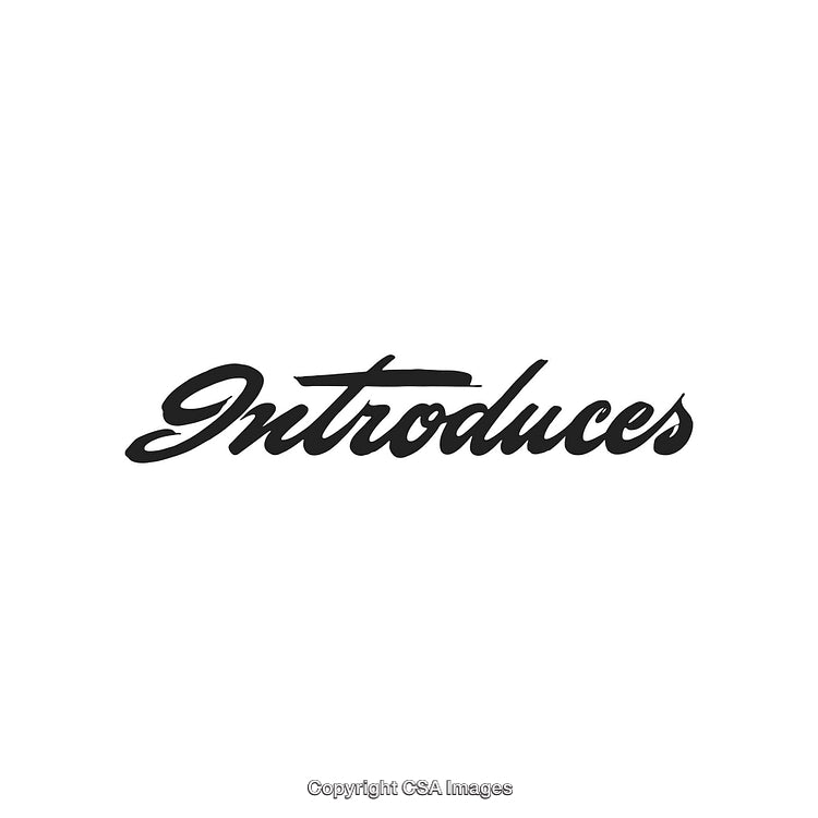 Elegant Script Typography Displaying the Word 'Introduces' on a Minimalist Background